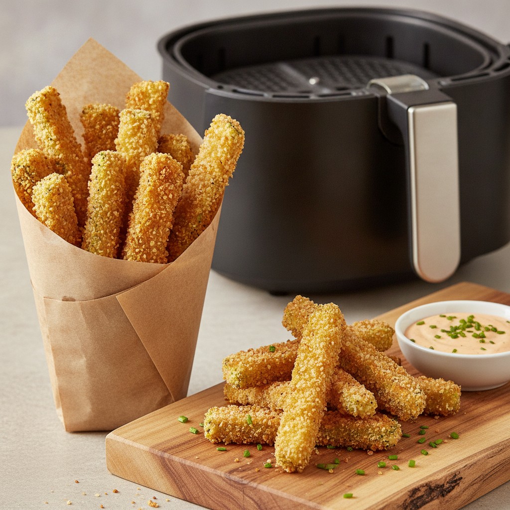 Courgettes Frites Croustillantes à l'Air Fryer : Recette Légère en 20 Minutes