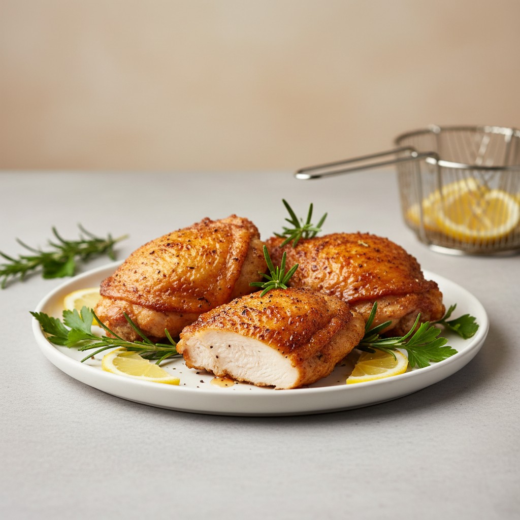 Cuisses de Poulet Croustillantes à l'Air Fryer : Recette Marinée en 30 Minutes