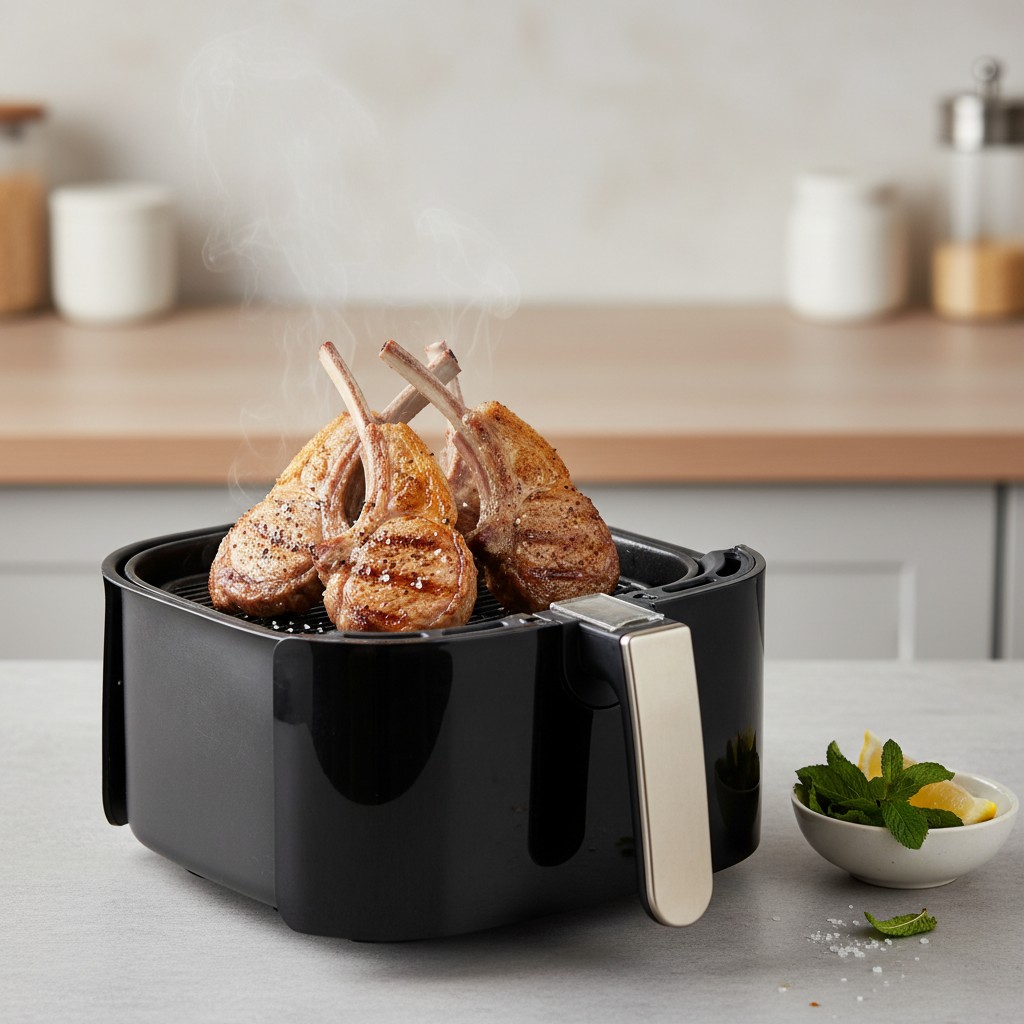 Côtelettes d'Agneau à l'Air Fryer : Dorées et Juteuses en 12 Minutes
